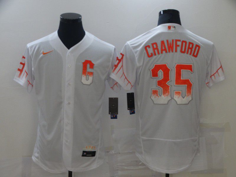 Men San Francisco Giants #35 Crawford City Edition White Elite Nike 2021 MLB Jersey->san francisco giants->MLB Jersey